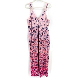 Oscar De La Renta Pink Label Floral Nightgown Sz M